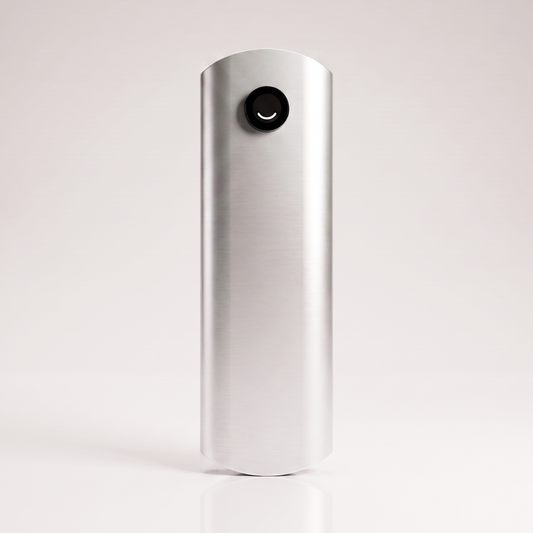 Toalheiro Térmico Smart ONE-S Thermolux na cor prata, com acabamento metálico e botão circular de controle integrado.